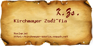 Kirchmayer Zsófia névjegykártya