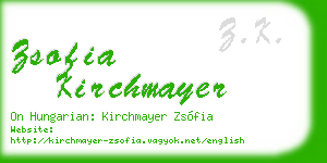 zsofia kirchmayer business card
